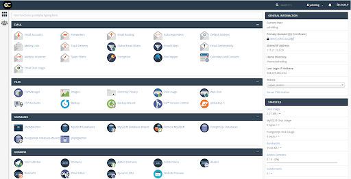cpanel hosting guide dashboard